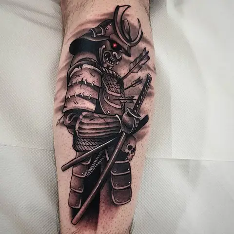 Hình Xăm Chiến Binh Samurai Đẹp