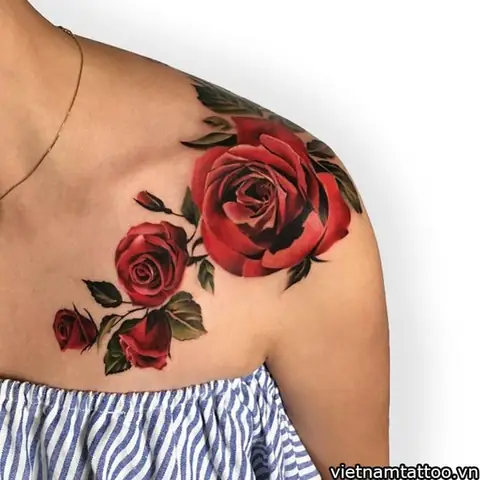 Những Vị Trí Nào Để Xăm Hình Hoa Hồng