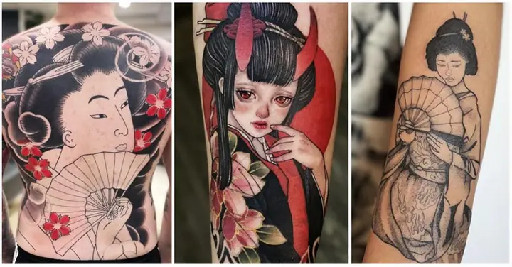 Hình Xăm Geisha Nhật Bản