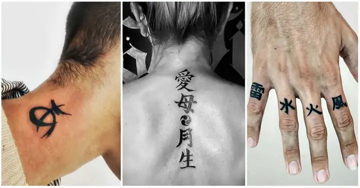 Hình Xăm Nhật Cổ Mini Kanji Nhật Bản
