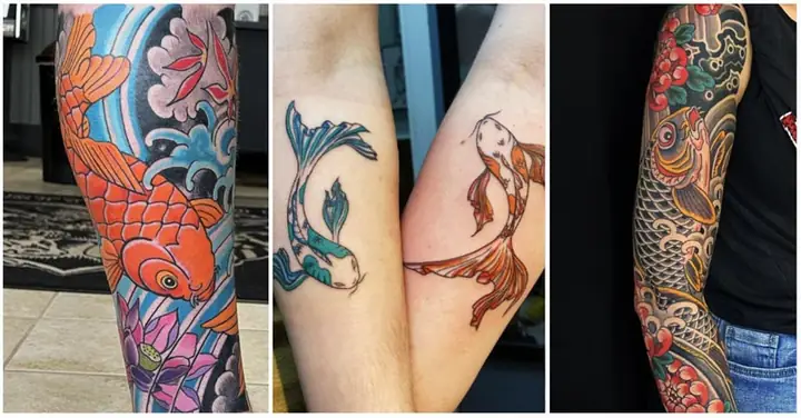 Hình Xăm Cá Koi Mini Nhật Cổ