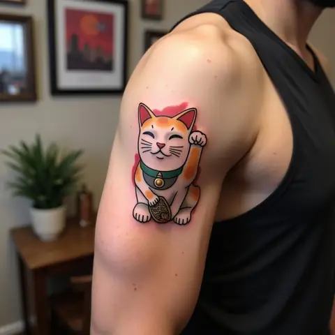 Hinh-xam-meo-maneki-neko-o-vi-tri-bap-tay-cho-nam