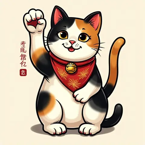 Hinh-xam-meo-maneki-neko-co-dien-mau-sac-tam-the