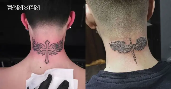 Hình Xăm Sau Gáy Nam Phong Cách Đơn Giản Hình Xăm Sau Gáy Nam Phong Cách Đơn Giản