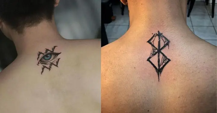 Hình Xăm Sau Gáy Nam Phong Cách Đơn Giản Hình Xăm Sau Gáy Nam Phong Cách Đơn Giản