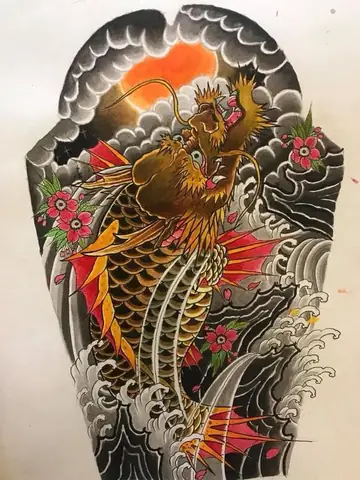Chăm Sóc Hình Xăm Cá Chép Hóa Rồng Mini Sau Khi Xăm