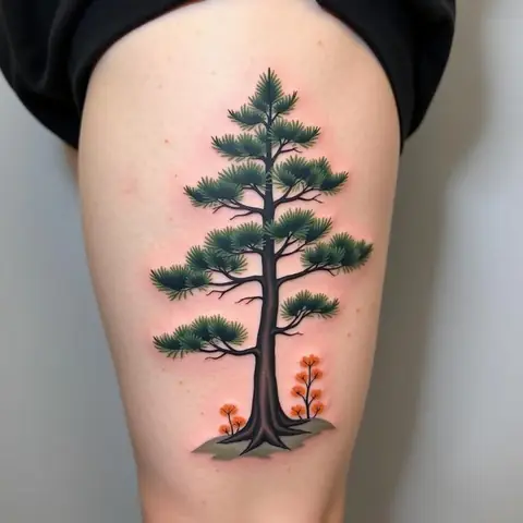Hình Xăm Cây Thông Nhật Bản (irezumi)