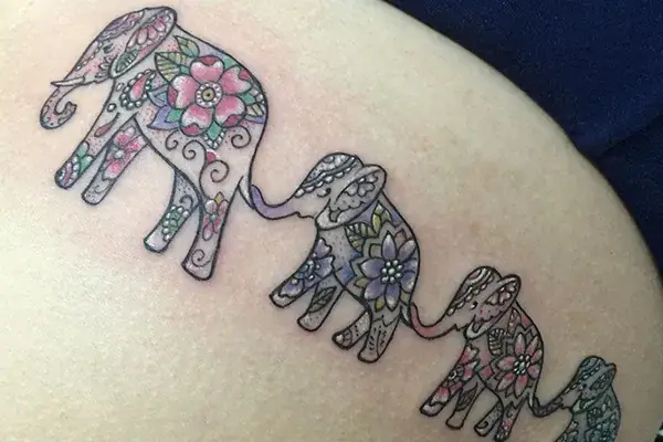 Tattoo Gia Đình Voi