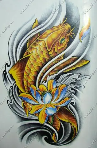Hình Ảnh Cho Hình Xăm 9 Con Cá Chép:
