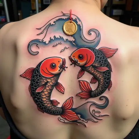 Ý Nghĩa Phong Thủy Sâu Sắc Của Hình Xăm Cá Đôi