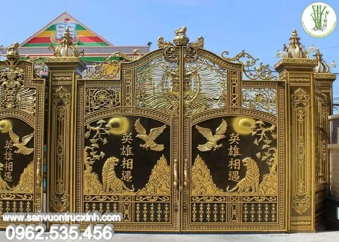 Cửa Cổng Đúc Đồng Tranh Anh Hùng Tương Ngộ