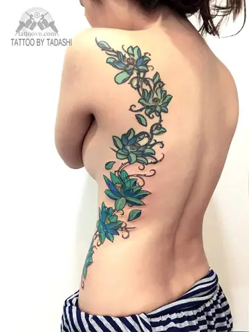 Hoa Sen Màu Xanh