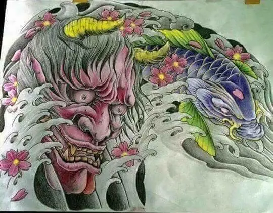 Ý Tưởng Thiết Kế Hình Xăm Cá Chép Mặt Quỷ Độc Đáo Và Sáng Tạo