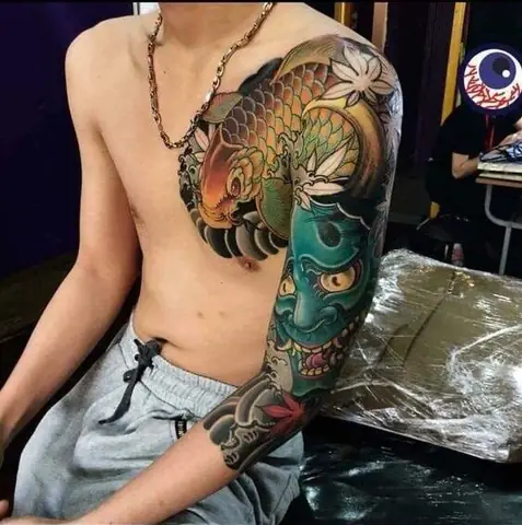 Bộ Sưu Tập Hình Xăm Cá Chép Mặt Quỷ Kín Tay Độc Đáo Và Mạnh Mẽ