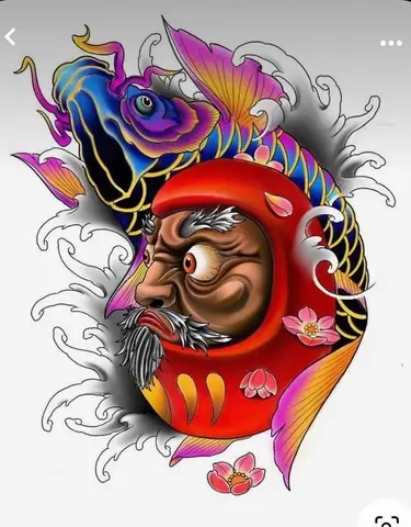 Ý Tưởng Thiết Kế Hình Xăm Cá Chép Mặt Quỷ Độc Đáo Và Sáng Tạo