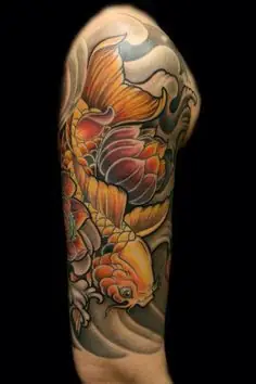 Hình Xăm Cá Chép Vàng Phong Cách Irezumi (nhật Bản Cổ Điển)