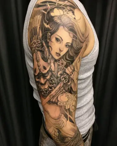 Hình Geisha Ở Tay