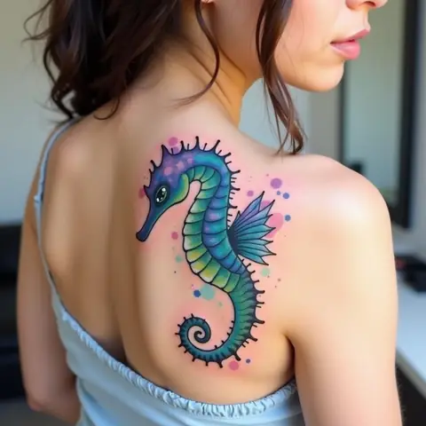 Hình Xăm Cá Ngựa Kết Hợp Với Các Yếu Tố Khác Hình Xăm Cá Ngựa Kết Hợp Với Các Yếu Tố Khác