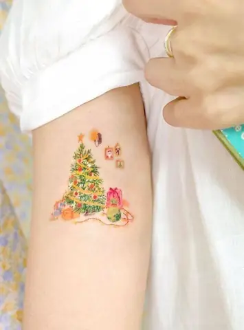 Hình Xăm Cây Thông Ở Tay Hình Xăm Cây Thông Ở Tay