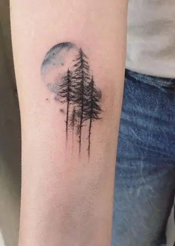 Hình Xăm Cây Thông Ở Tay Hình Xăm Cây Thông Ở Tay