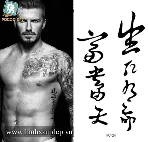 Hình Ảnh Cho Hình Xăm Chữ Tàu Của Beckham: