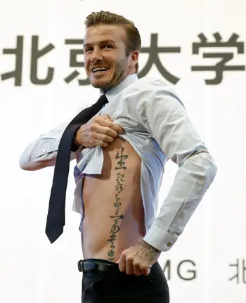 Hình Ảnh Cho Hình Xăm Chữ Tàu Của Beckham: