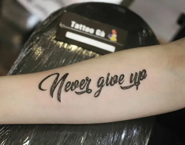 Hình Ảnh Cho Ý Nghĩa Hình Xăm Chữ Never Give Up: