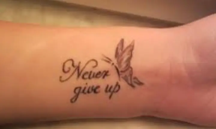 Hình Ảnh Cho Ý Nghĩa Hình Xăm Chữ Never Give Up: