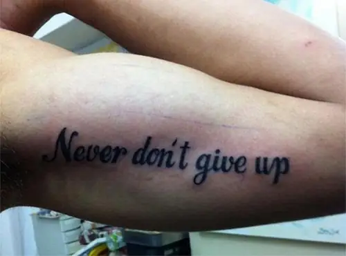 Hình Ảnh Cho Ý Nghĩa Hình Xăm Chữ Never Give Up:
