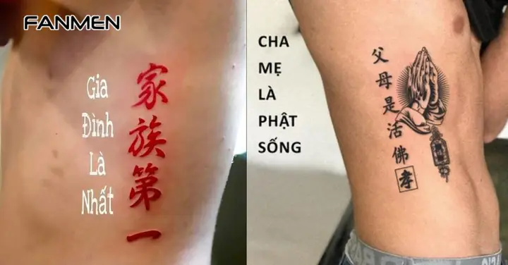 Hình Xăm Chữ Hán Về Gia Đình