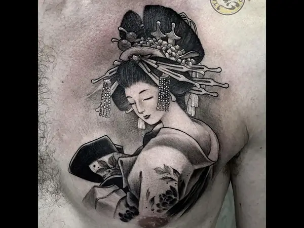 Hình Geisha Cầm Kiếm