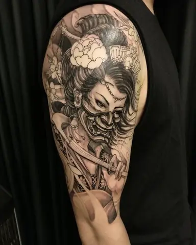 Hình Geisha Ở Tay
