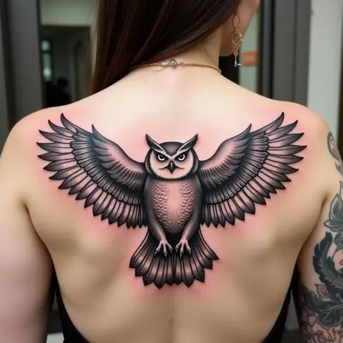 Hình Xăm Cú Mèo Ở Cánh Tay/vai