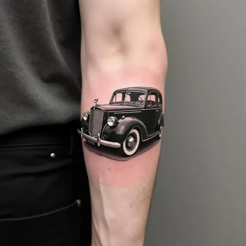 Hình Xăm Con Xe Tối Giản (minimalist Tattoo) Với Đường Nét Tinh Tế