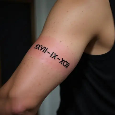 Hình Xăm Chữ Số La Mã: Dấu Ấn Ngày Sinh Ý Nghĩa