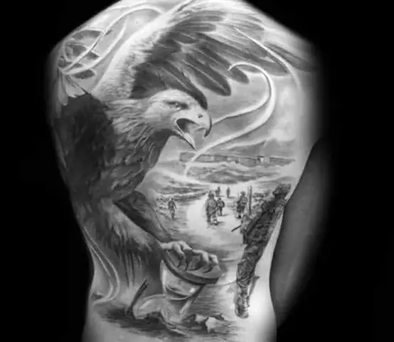 Hình Xăm Đại Bàng Thể Hiện Lý Tưởng Sống Tự Do