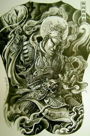 Hình Xăm Dương Tiễn Phong Cách Cách Điệu Sáng Tạo