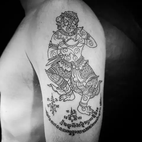 Hình Xăm Khmer Hanuman