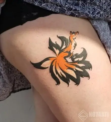 Hình Ảnh Của Hồ Ly 9 Đuôi Trong Nghệ Thuật Xăm Tattoo