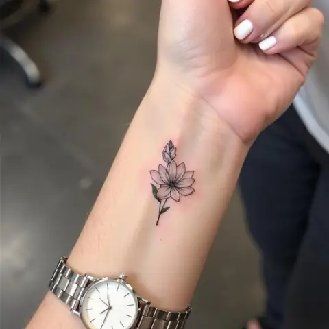 Hình Xăm Hoa Bất Tử Ở Cổ Tay