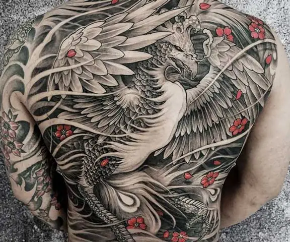 Hình Xăm Phượng Hoàng Hoa Văn Hình Xăm Phượng Hoàng Hoa Văn