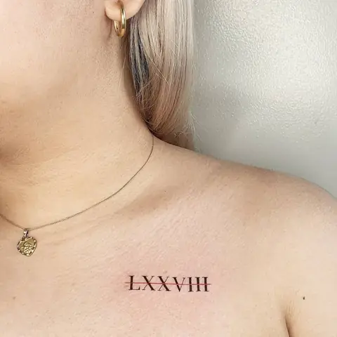 18. Hình Xăm Chữ Số La Mã Cho Nữ