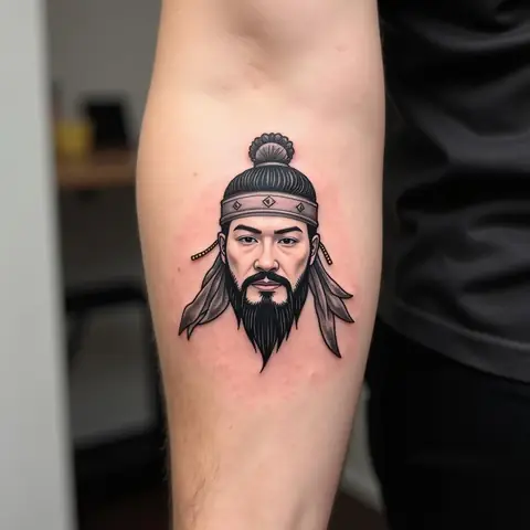 Hình Xăm Lưu Bị Ở Ngực