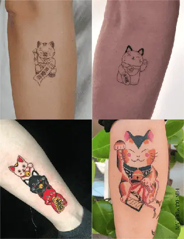 Ý Nghĩa Hình Xăm Maneki Neko: Bí Mật Phong Thủy Từ Chú Mèo Thần Tài Nhật Bản