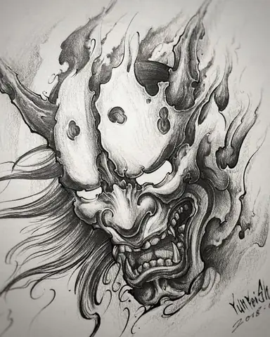 Bộ Sưu Tập Mẫu Hình Xăm Oni Hannya Đẹp Cho Nam Nữ