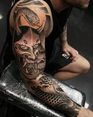 Bộ Sưu Tập Hình Xăm Cá Chép Mặt Quỷ Kín Tay Độc Đáo Và Mạnh Mẽ Bộ Sưu Tập Hình Xăm Cá Chép Mặt Quỷ Kín Tay Độc Đáo Và Mạnh Mẽ