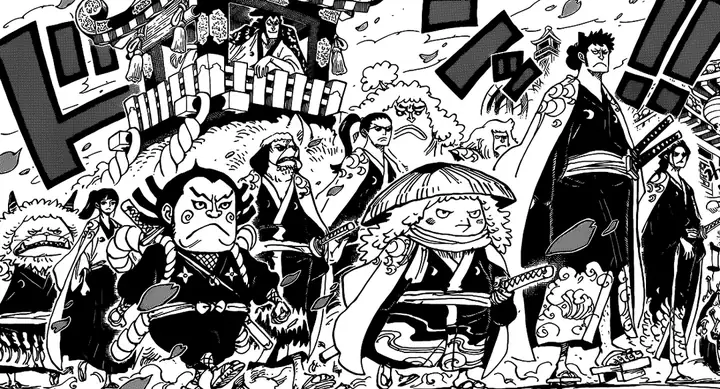 R/onepiece - Tất Cả Các Hộ Tống Đều Mặc Áo Có Hình Trăng Lưỡi Liềm (trừ Raizou)