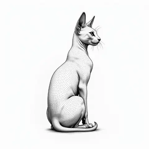 Hình Xăm Mèo Sphinx