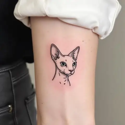 Ý Nghĩa Hình Xăm Mèo Sphynx Theo Phong Cách Thiết Kế