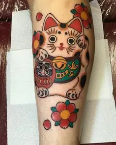 Chăm Sóc Hình Xăm Daruma Và Mèo Thần Tài Sau Khi Thực Hiện